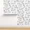Black And White Dogs Dachshund Doxie Dog Lover Custom Removable Wallpaper by Spoonflower Peel & Stick Wallpaper 2FT Wide